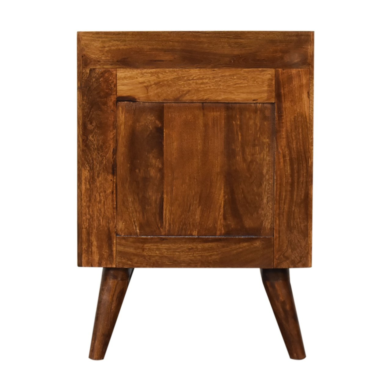 Szafka nocna z litego drewna mango – kasztanowa, 45 cm — model IN1734 - obrazek 9