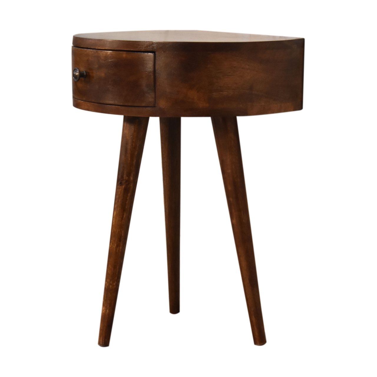 Szafka nocna z litego drewna mango – kasztanowa, 40 cm — model In1735