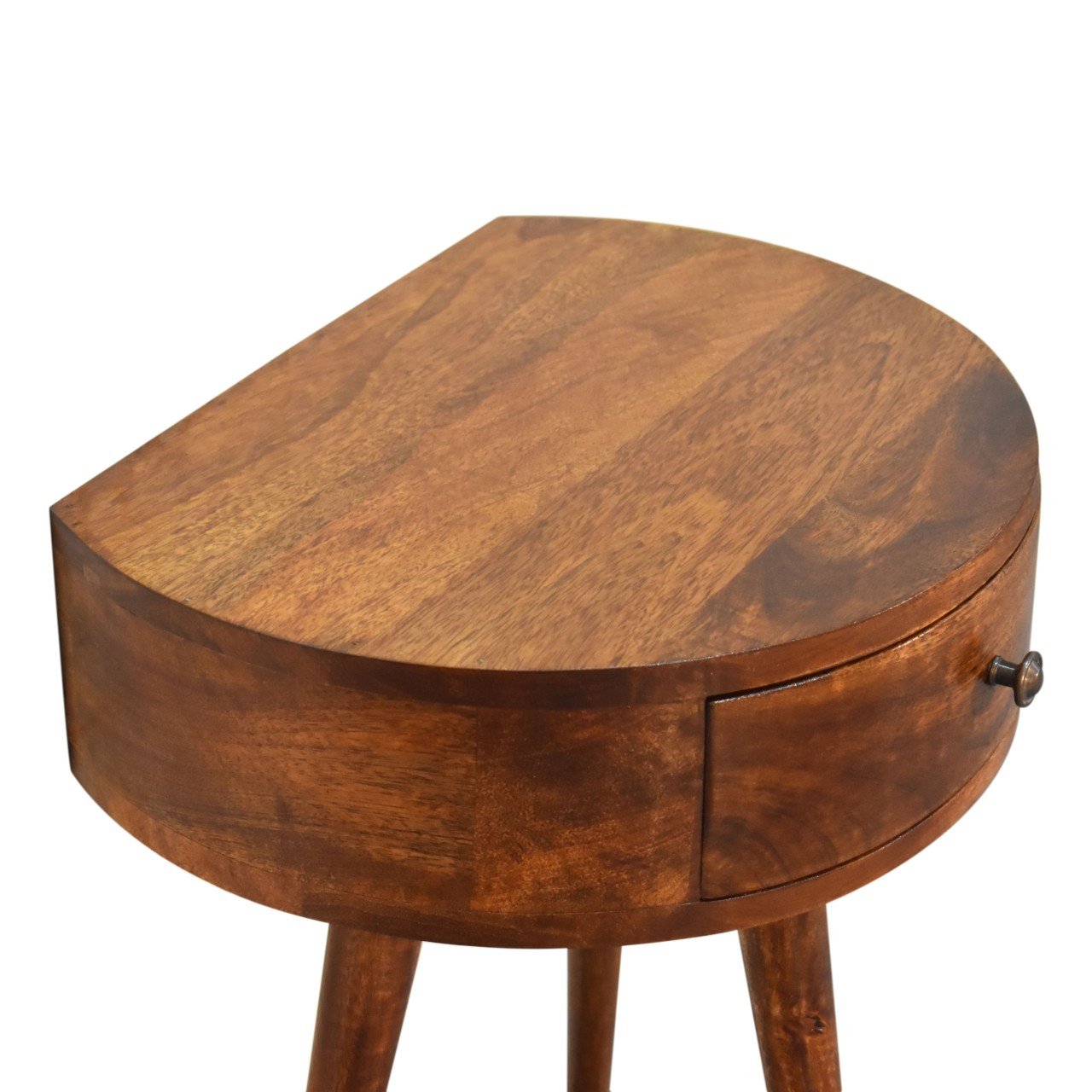Szafka nocna z litego drewna mango – kasztanowa, 40 cm — model In1735 - Image 4