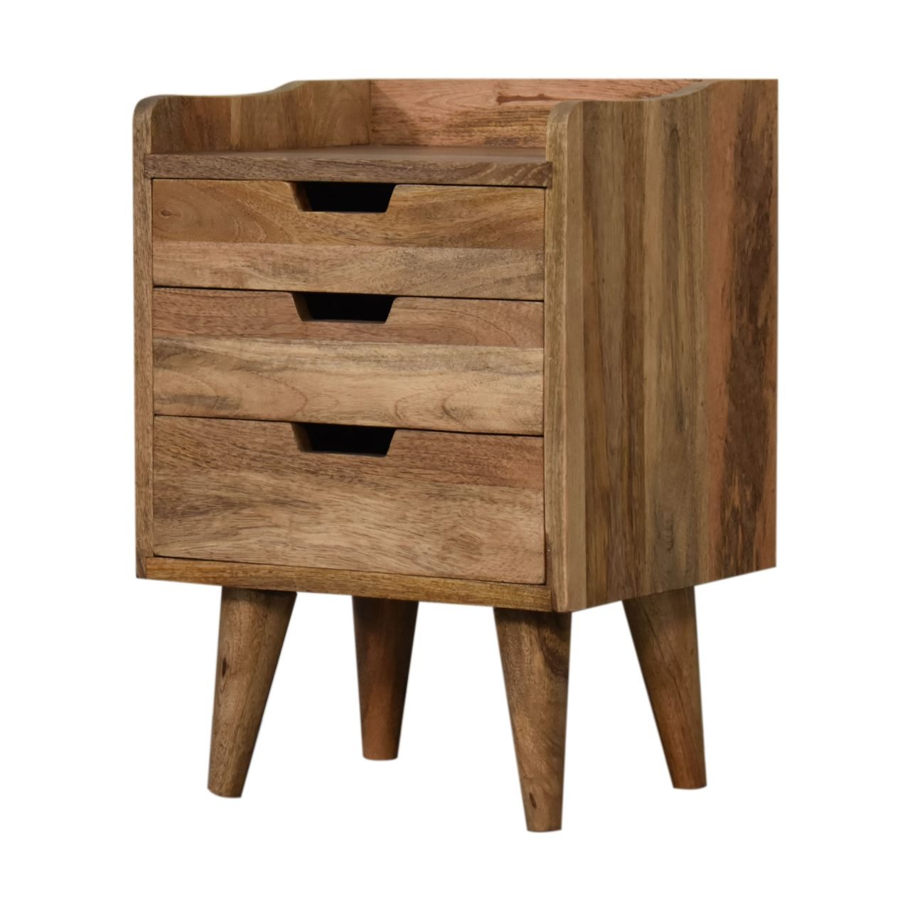 Szafka nocna Artisan IN1742 – lite drewno mango, wykończenie kasztanowe - obrazek 2