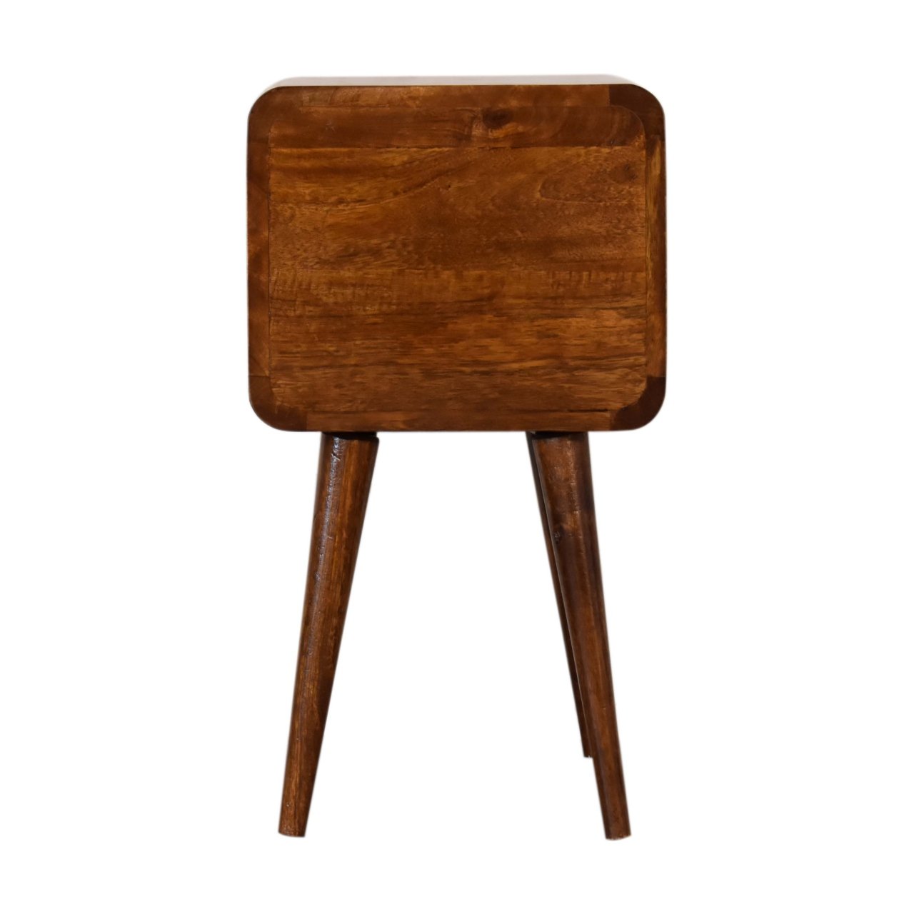 Mini szafka nocna z litego drewna mango – kasztanowa, 55 cm - obrazek 10