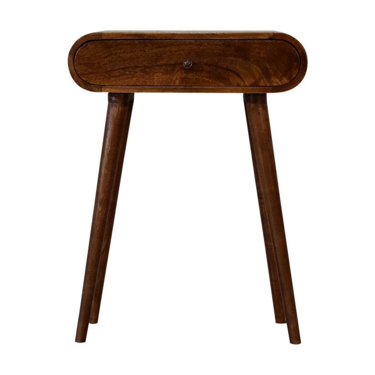 Konsola z litego drewna mango – kasztanowa, 60 cm — model IN1746