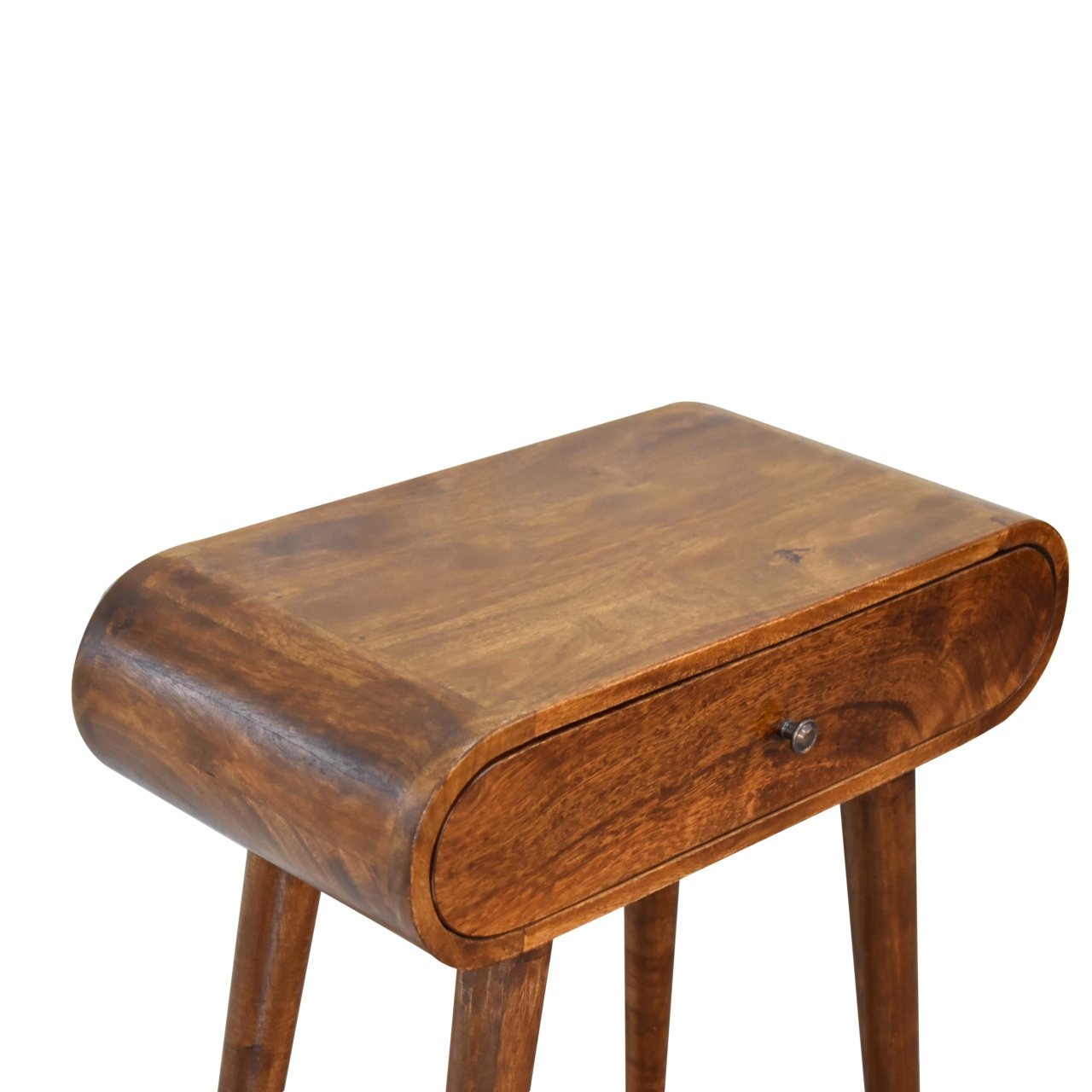 Konsola z litego drewna mango – kasztanowa, 60 cm — model IN1746 - obrazek 5