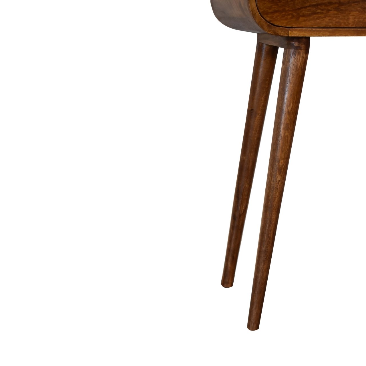 Konsola z litego drewna mango – kasztanowa, 60 cm — model IN1746 - obrazek 7