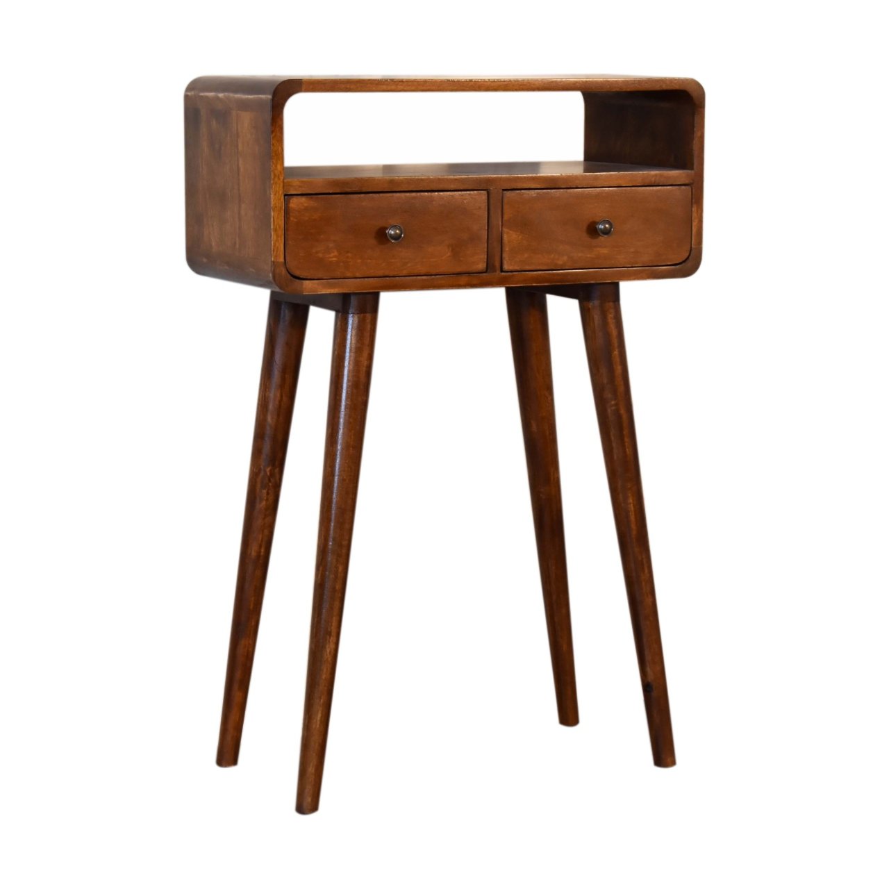 Stół z naturalnych materiałów – kasztanowy, 60 cm - obrazek 2