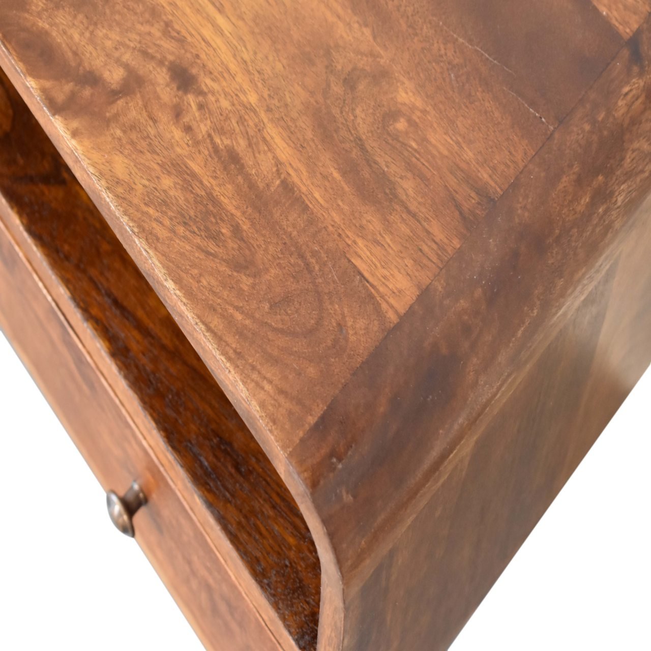 Szafka RTV z litego drewna mango – kasztanowa, 60 cm — model IN1748 - obrazek 6