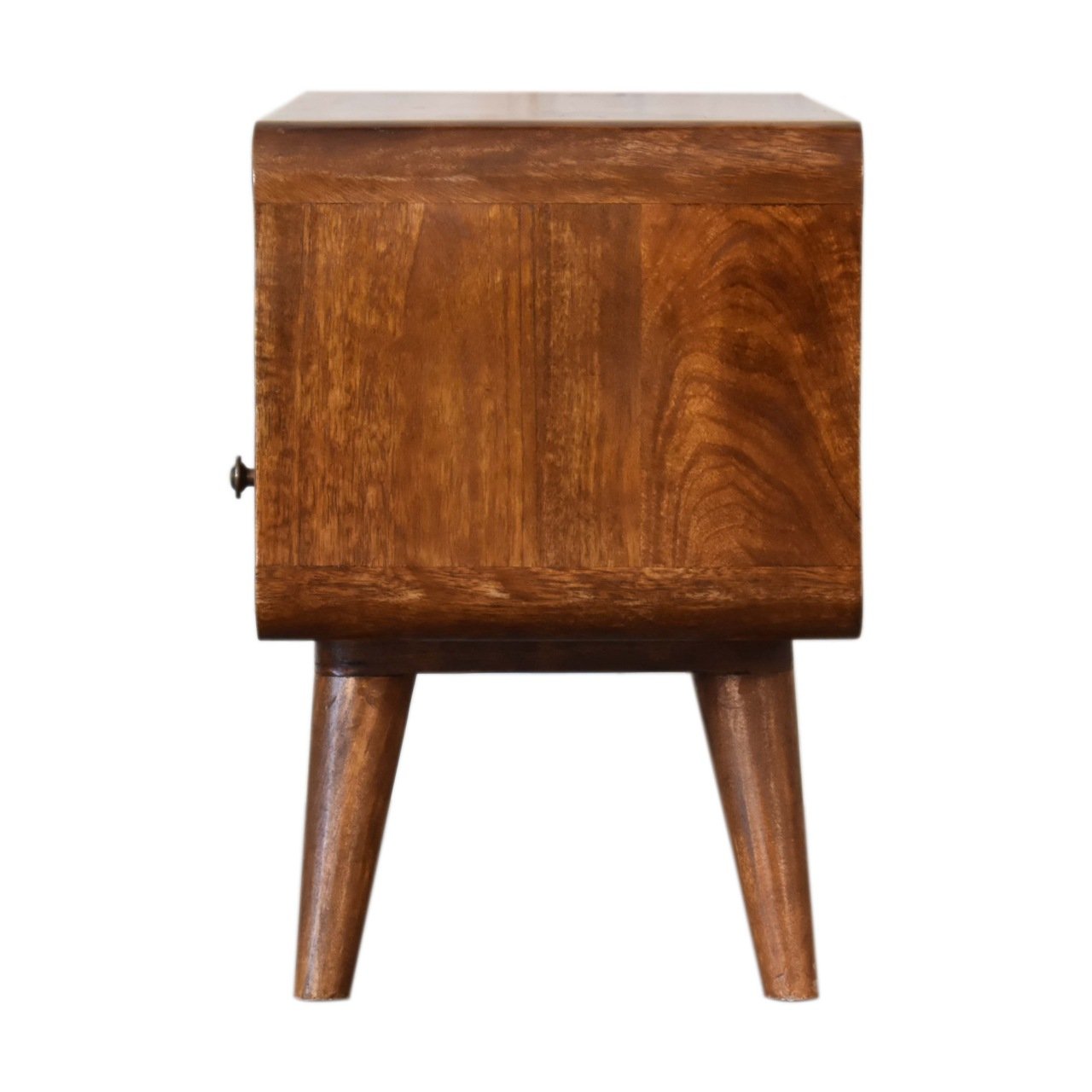 Szafka RTV z litego drewna mango – kasztanowa, 60 cm — model IN1748 - obrazek 8