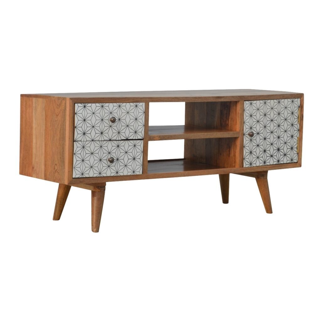 Szafka RTV Artisan IN175 – lite drewno mango, wykończenie czarne