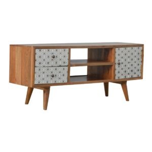 Szafka RTV Artisan IN175 – lite drewno mango, wykończenie czarne