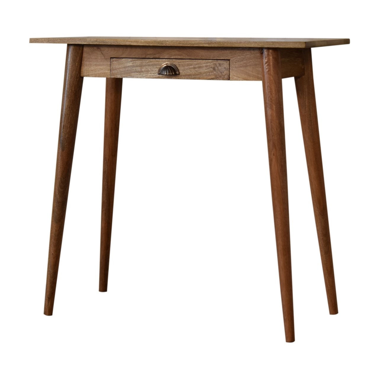 Biurko z litego drewna mango – dębowe, 80 cm — model IN1763 - obrazek 2