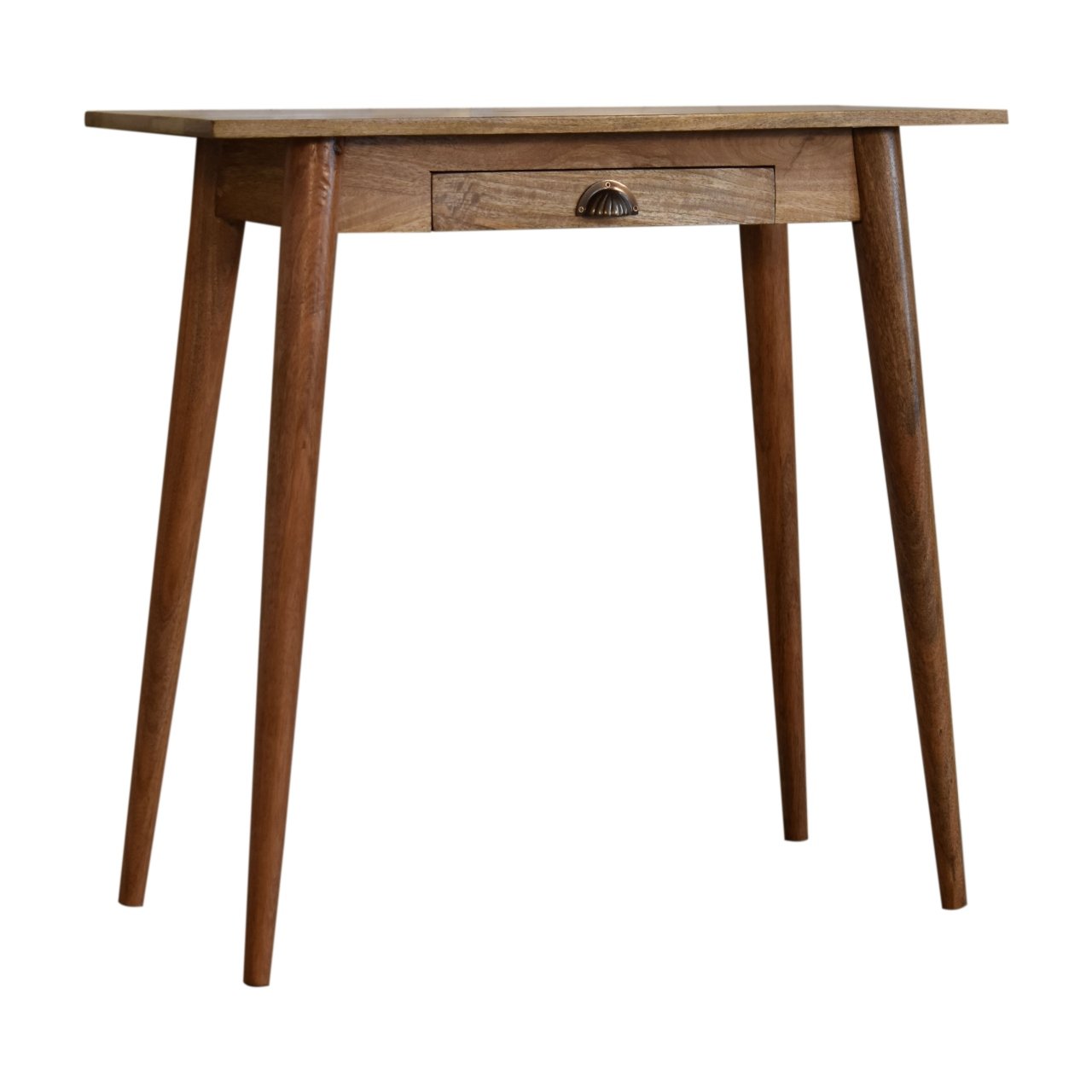 Biurko z litego drewna mango – dębowe, 80 cm — model IN1763 - obrazek 3