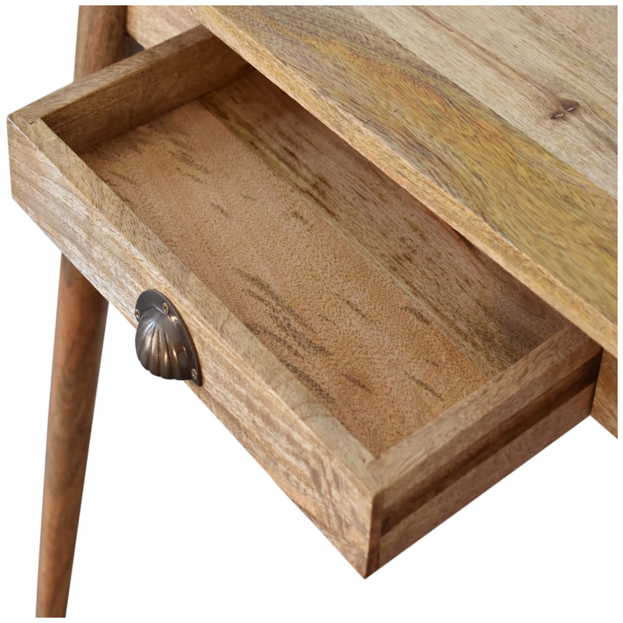 Biurko z litego drewna mango – dębowe, 80 cm — model IN1763 - obrazek 4