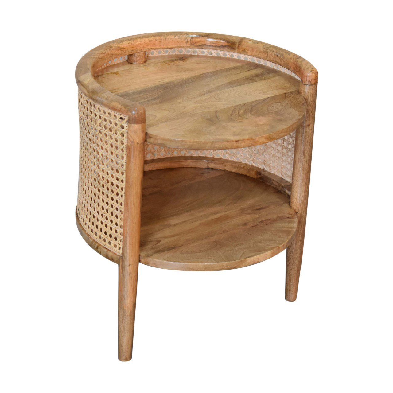 Szafka nocna Artisan IN1778 – lite drewno mango, wykończenie dębowe - obrazek 5