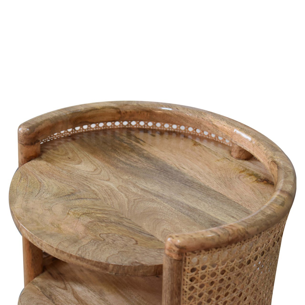 Szafka nocna Artisan IN1778 – lite drewno mango, wykończenie dębowe - obrazek 6