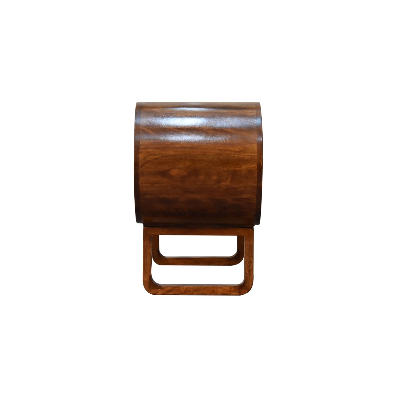 Szafka RTV z litego drewna mango – kasztanowa, 100 cm — model IN1784 - obrazek 8