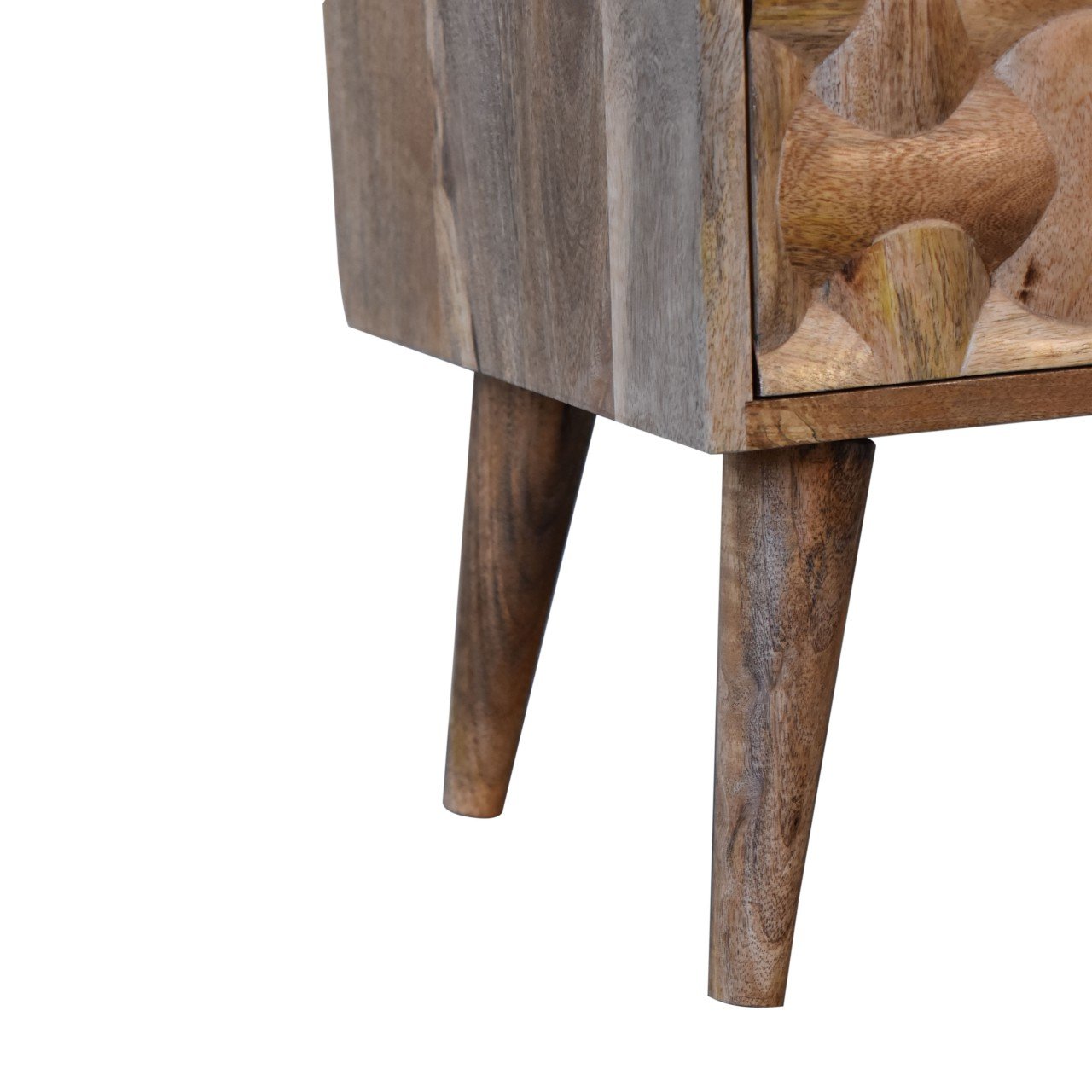 Szafka nocna Artisan IN1785 – lite drewno mango, wykończenie dębowe - obrazek 7