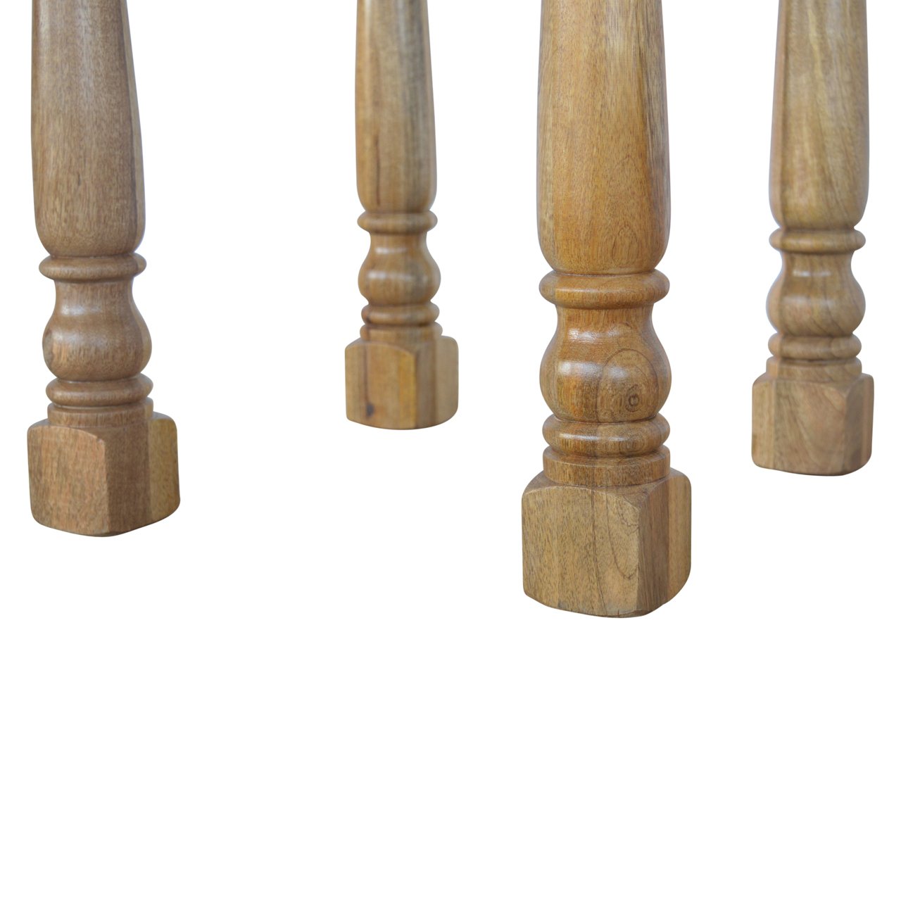 Stolik kawowy Artisan IN179 – lite drewno mango, wykończenie dębowe - obrazek 3