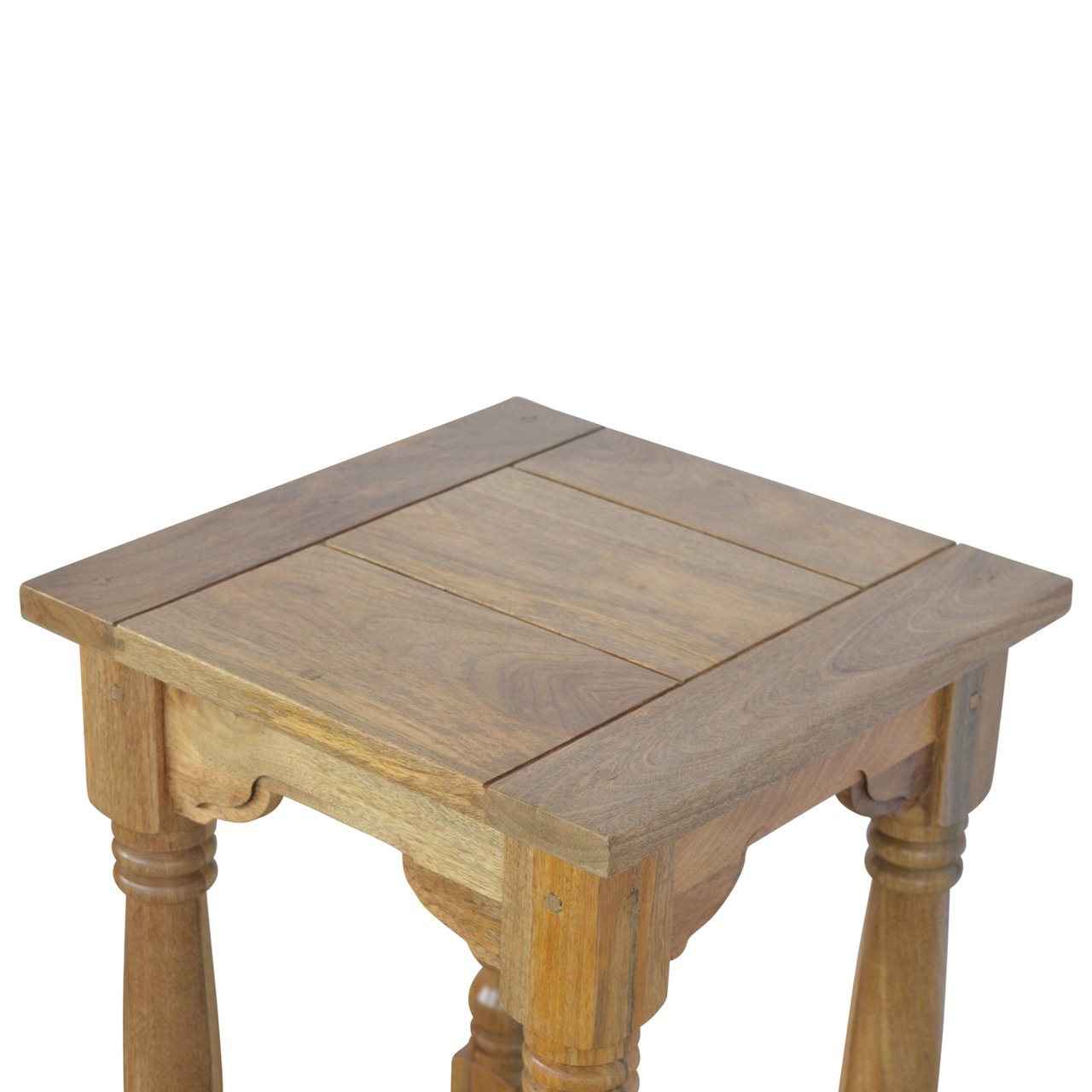 Stolik kawowy Artisan IN179 – lite drewno mango, wykończenie dębowe - obrazek 4