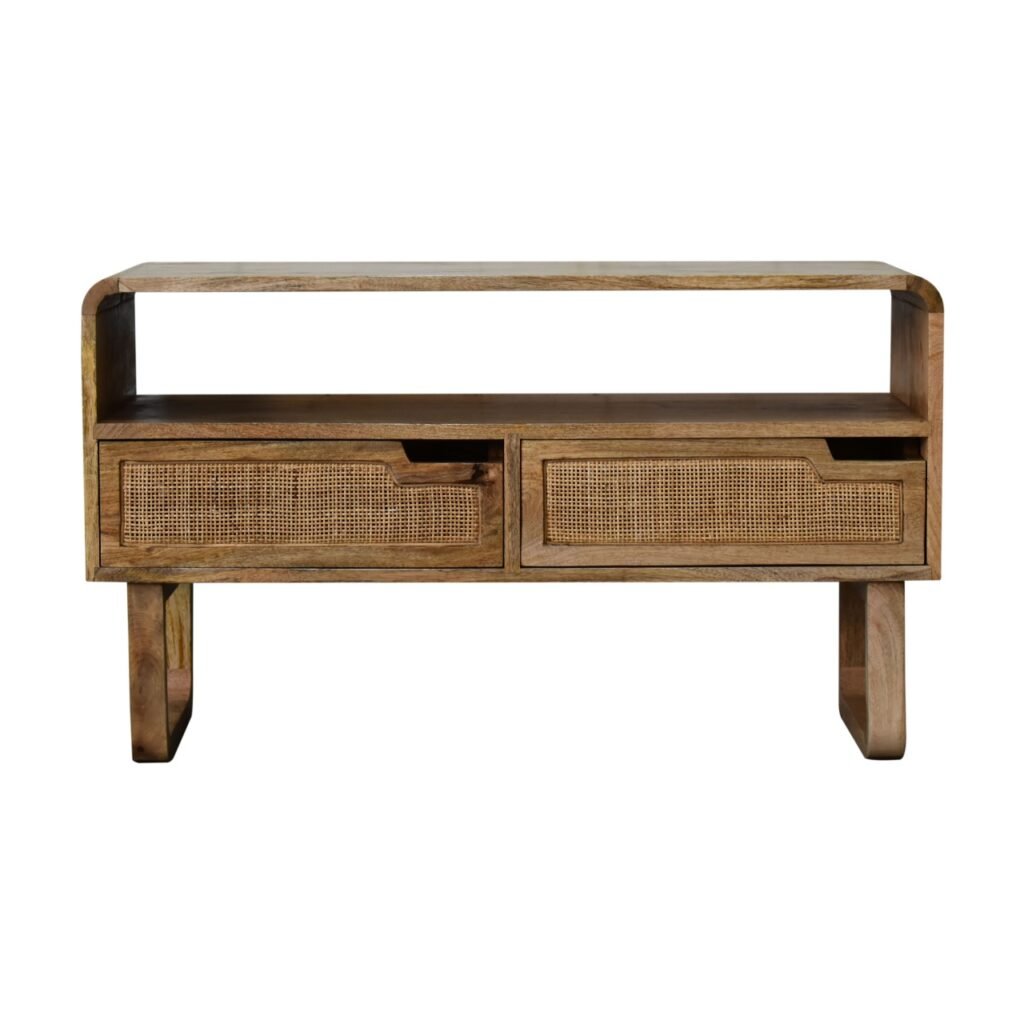 Szafka RTV Artisan IN1798 – drewno o dębowym charakterze, wykończenie dębowe