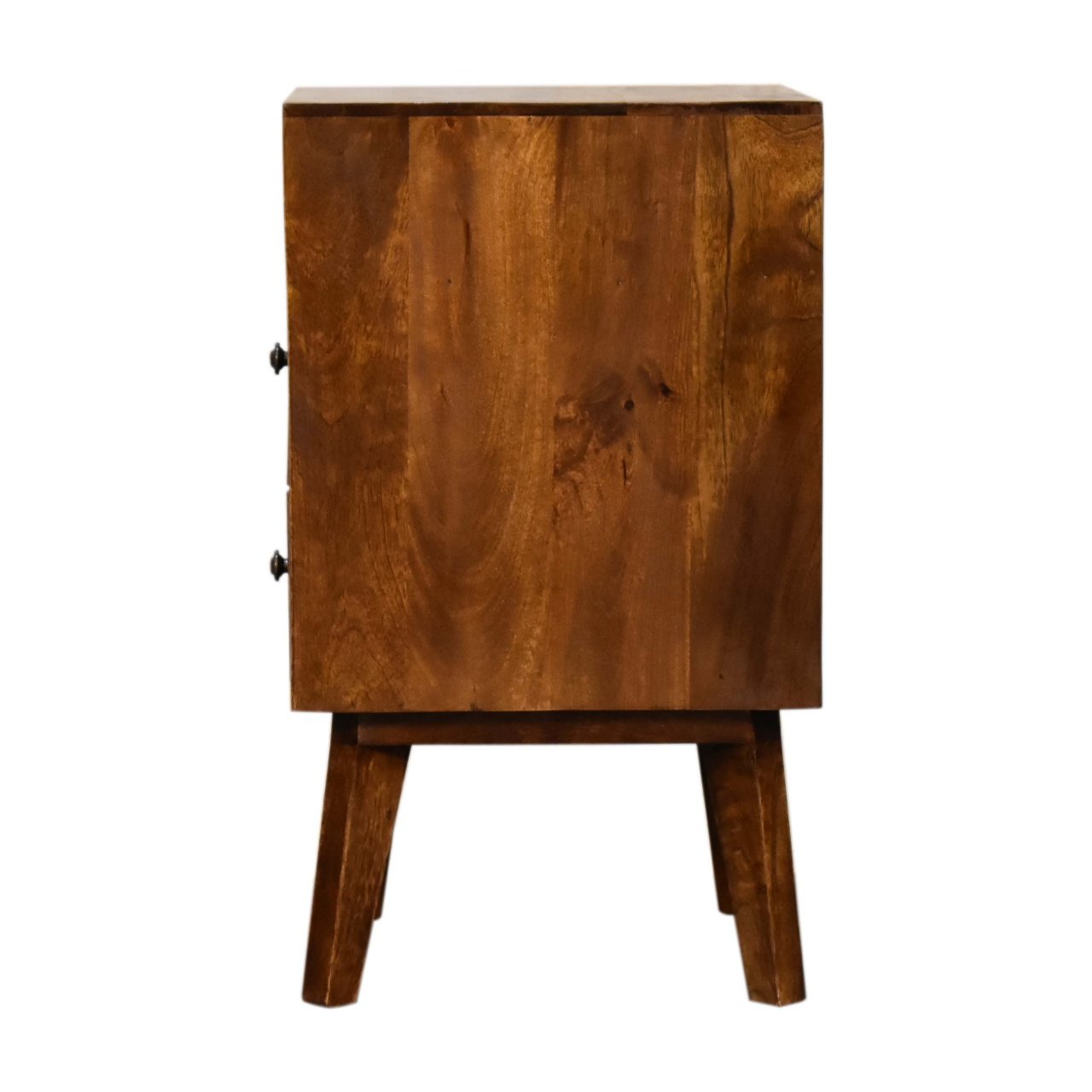 Szafka nocna z litego drewna mango – kasztanowa, 40 cm — model IN1802 - obrazek 8