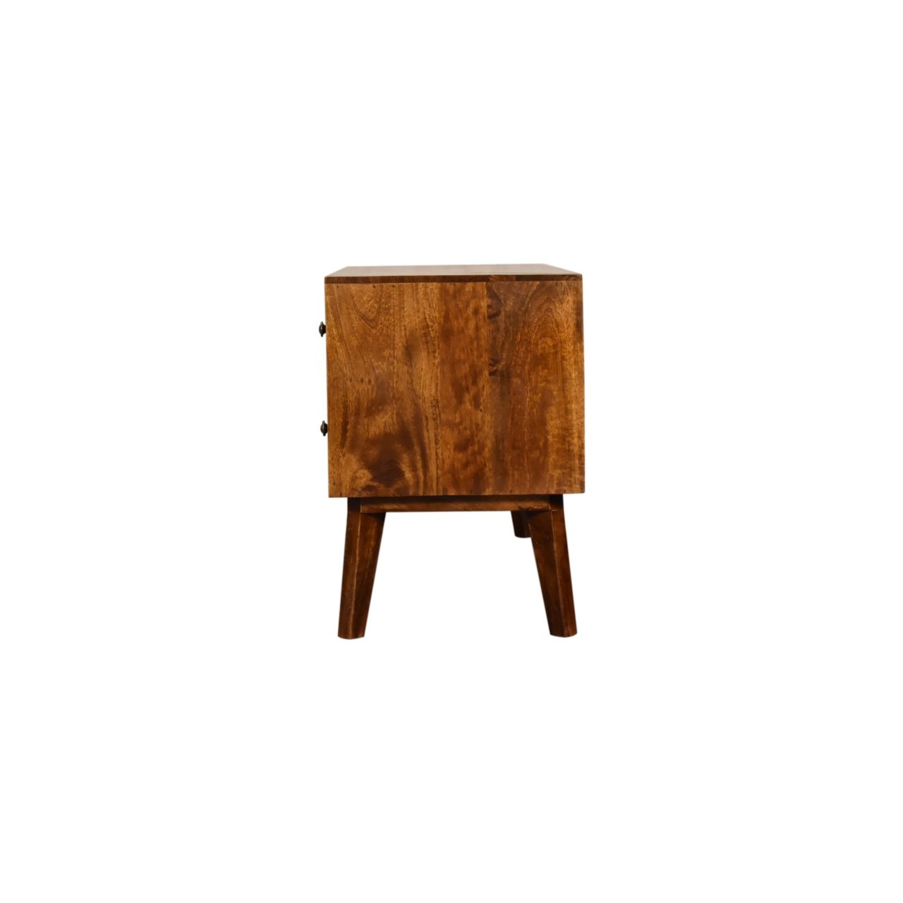 Szafka RTV z litego drewna mango – kasztanowa, 110 cm — model IN1803 - obrazek 8