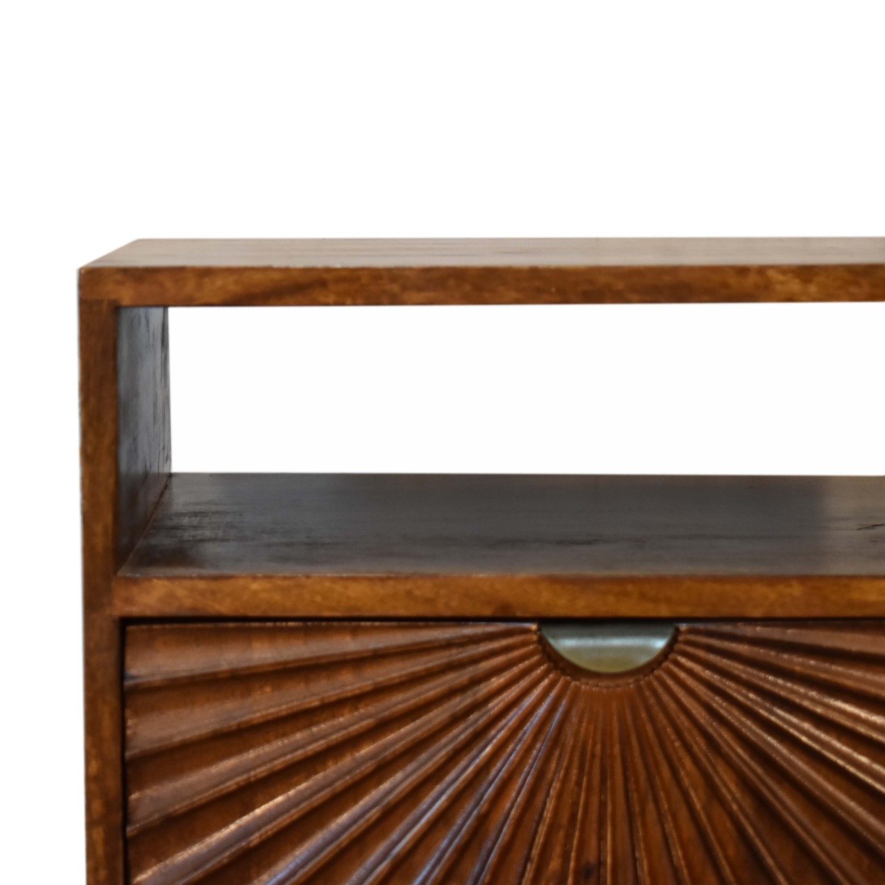 Szafka nocna Artisan IN1804 – lite drewno mango, wykończenie kasztanowe - Image 4