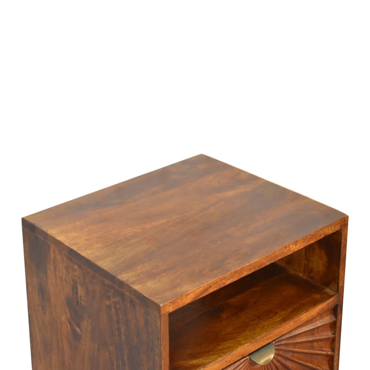 Szafka nocna Artisan IN1804 – lite drewno mango, wykończenie kasztanowe - Image 5
