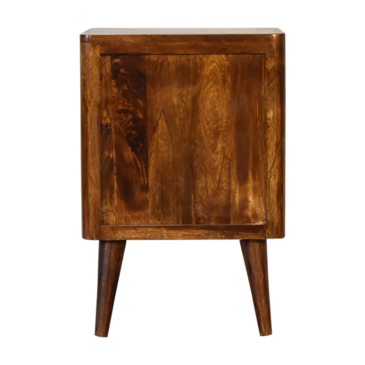 Szafka nocna z litego drewna mango – kasztanowa, 40 cm — model IN1805 - obrazek 9