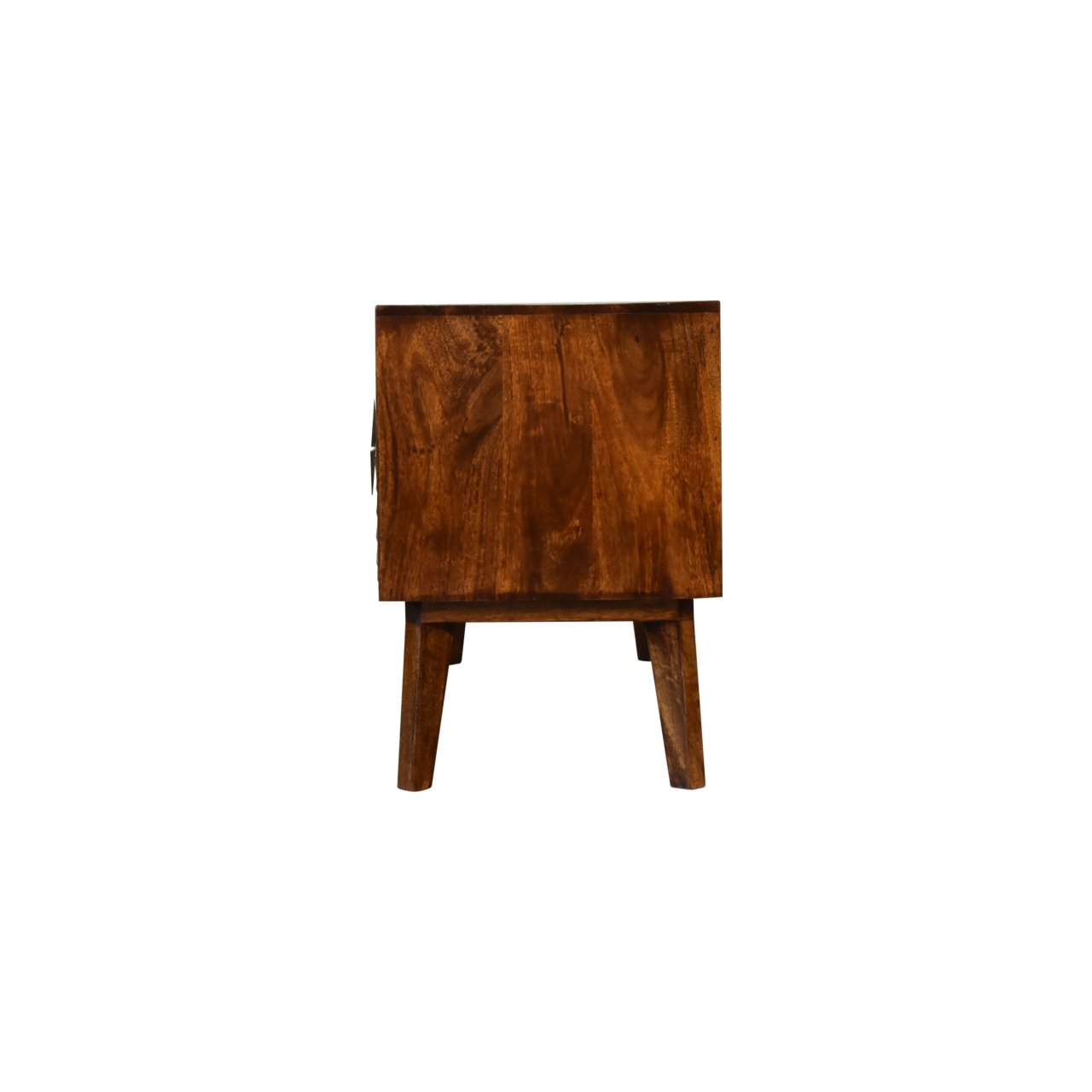Szafka RTV z litego drewna mango – kasztanowa, 110 cm — model IN1807 - obrazek 9