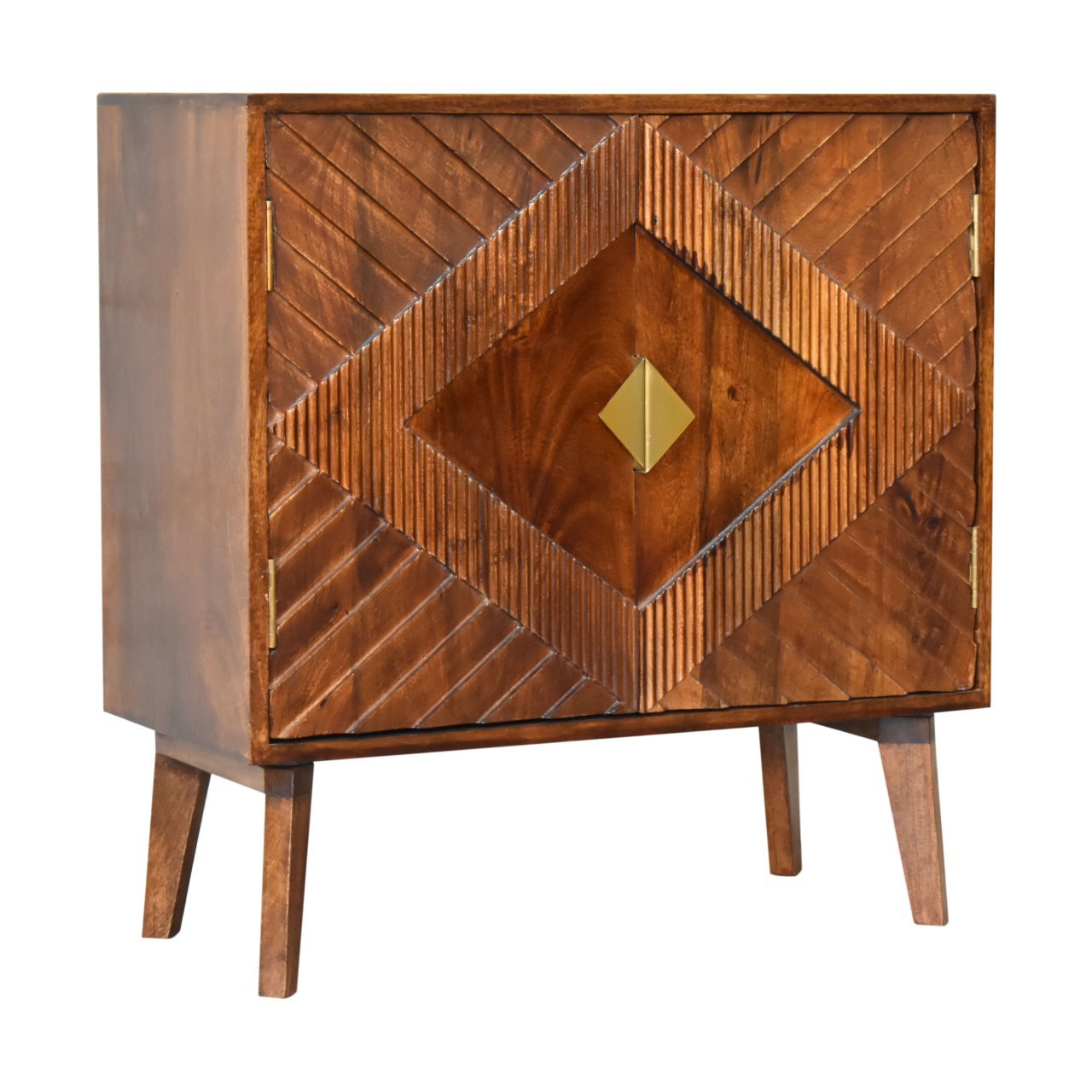 Szafka z litego drewna mango – kasztanowa, 75 cm — model IN1808 - Image 3