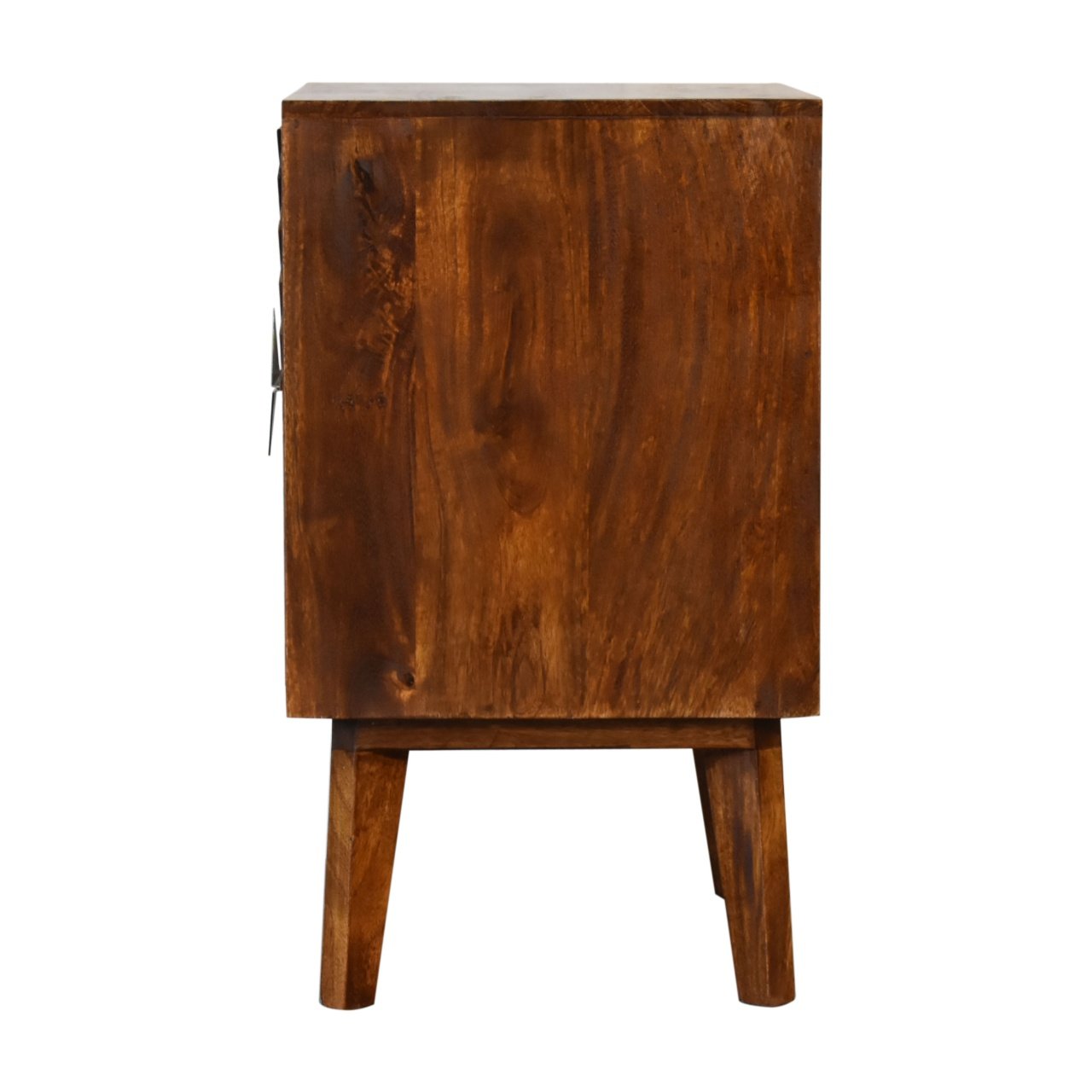 Szafka nocna z litego drewna mango – kasztanowa, 45 cm — model IN1809 - obrazek 8
