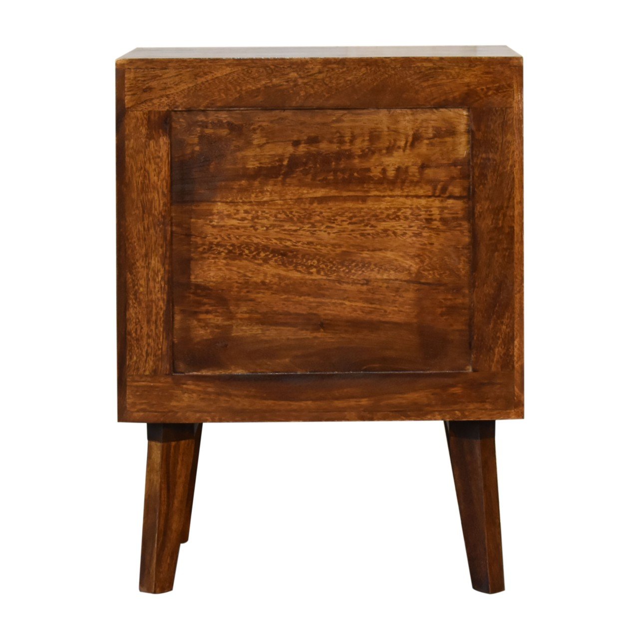 Szafka nocna z litego drewna mango – kasztanowa, 45 cm — model IN1809 - obrazek 9