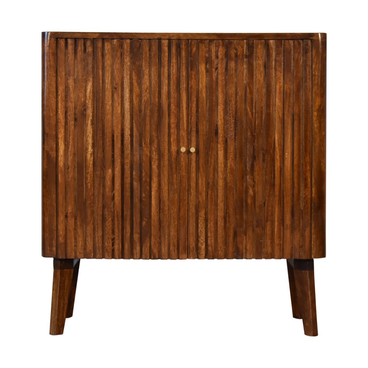 Szafka z litego drewna mango – kasztanowa, 75 cm — model IN1812