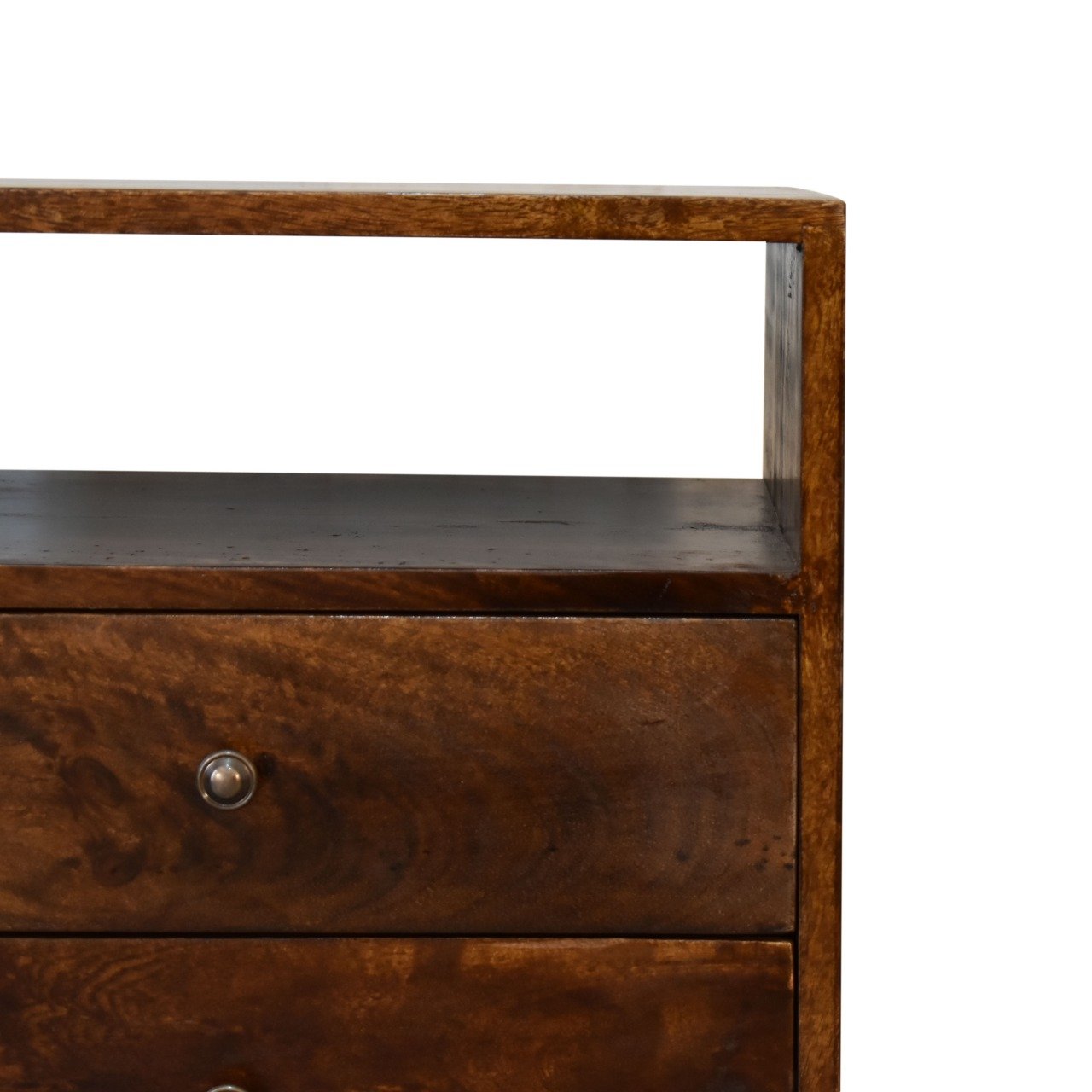 Szafka nocna z litego drewna mango – kasztanowa, 45 cm — model IN1825 - Image 4