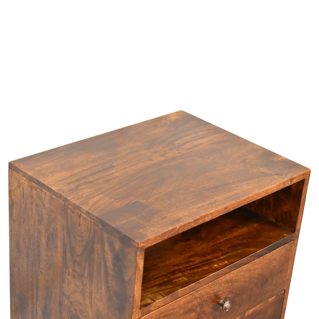 Szafka nocna z litego drewna mango – kasztanowa, 45 cm — model IN1825 - Image 5