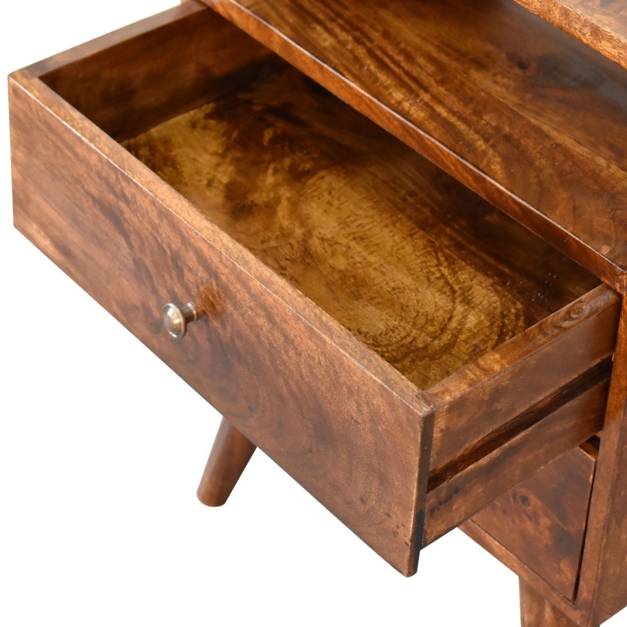 Szafka nocna z litego drewna mango – kasztanowa, 45 cm — model IN1825 - Image 6