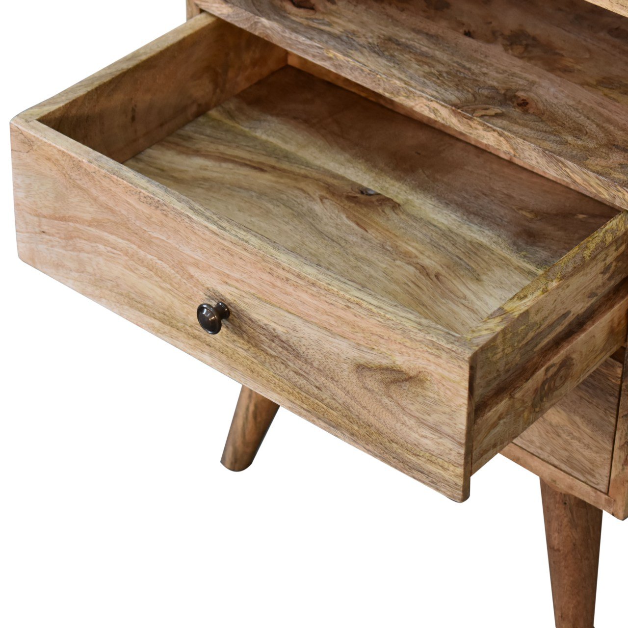 Szafka nocna z litego drewna mango – dębowa, 45 cm — model IN1826 - Image 6