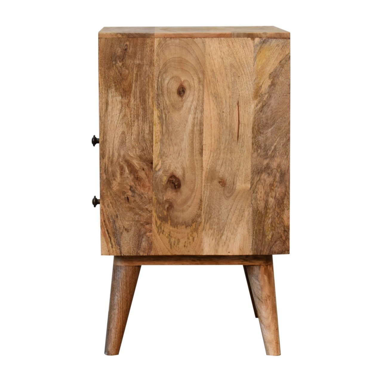 Szafka nocna z litego drewna mango – dębowa, 45 cm — model IN1826 - Image 8