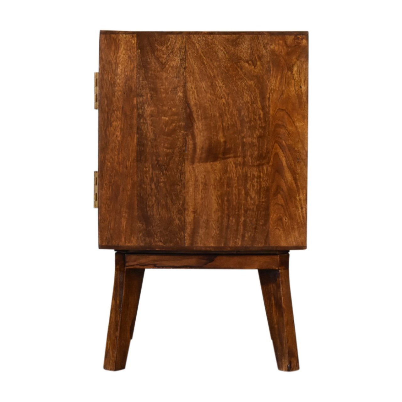 Szafka nocna z litego drewna mango – kasztanowa, 40 cm — model IN1827 - obrazek 8