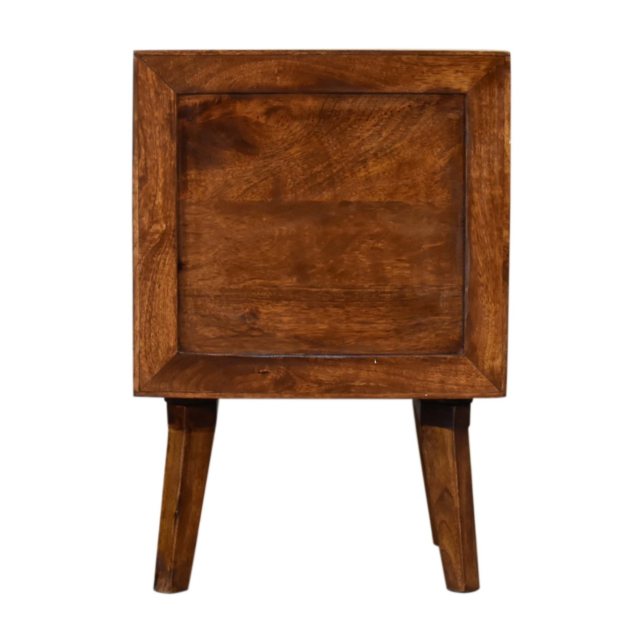 Szafka nocna z litego drewna mango – kasztanowa, 40 cm — model IN1827 - obrazek 9