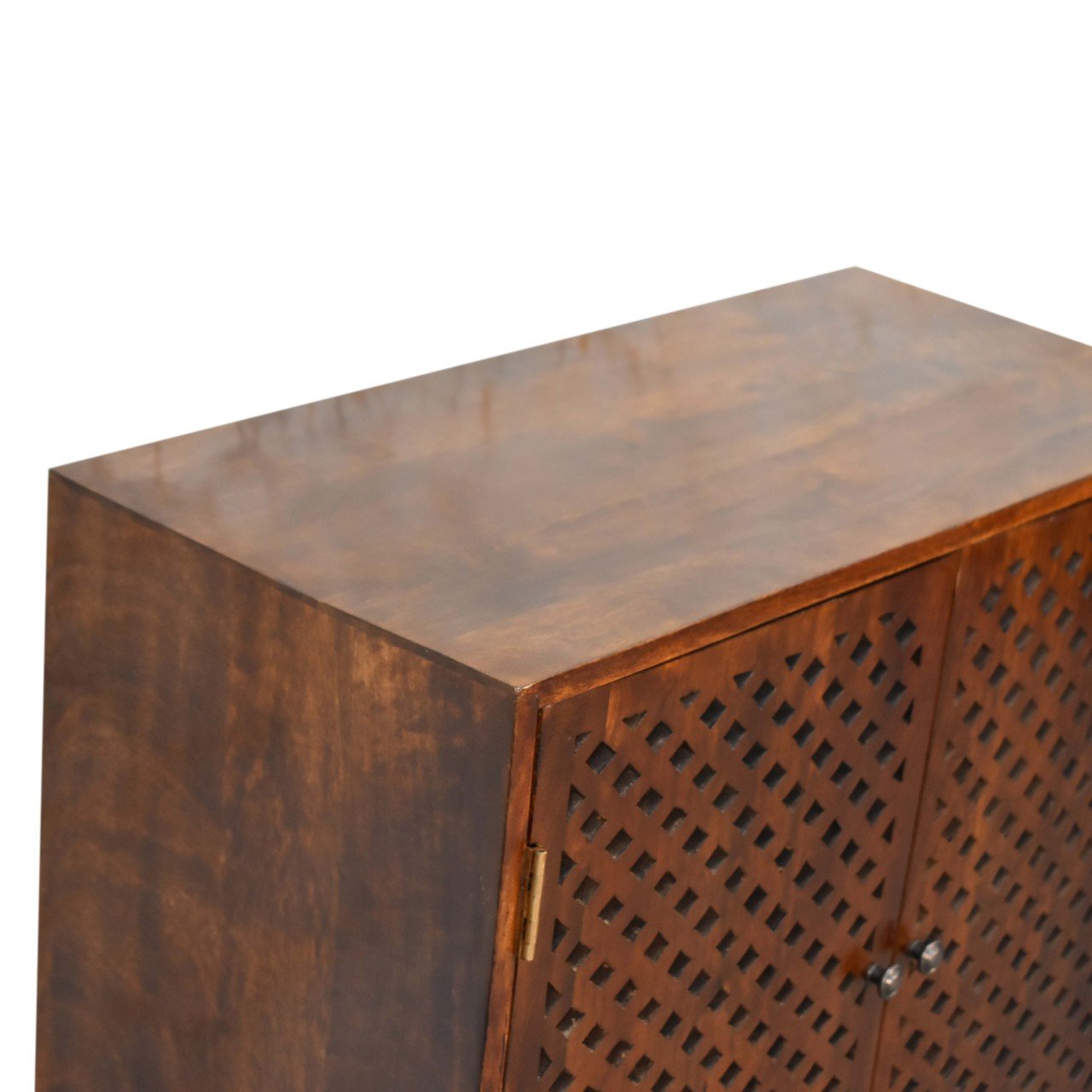 Szafka z litego drewna mango – kasztanowa, 75 cm — model IN1828 - obrazek 5