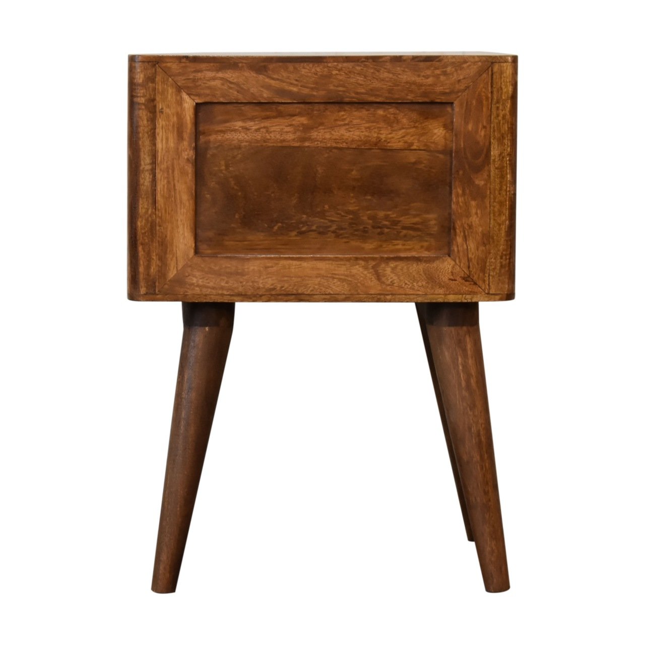 Szafka nocna z litego drewna mango – kasztanowa, 40 cm — model IN1829 - Image 9