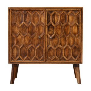 Szafka z litego drewna mango – kasztanowa, 75 cm — model IN1831