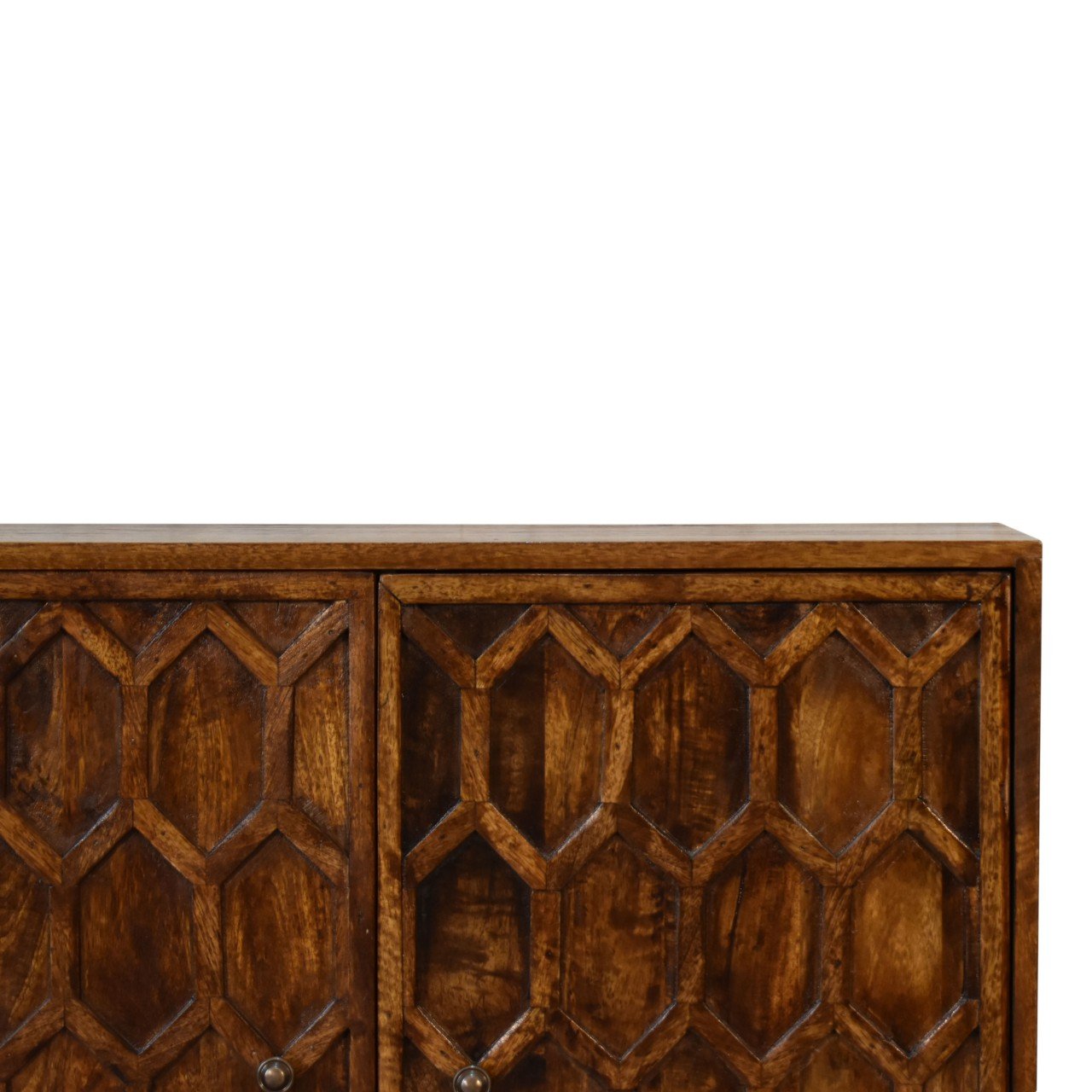 Szafka z litego drewna mango – kasztanowa, 75 cm — model IN1831 - obrazek 4