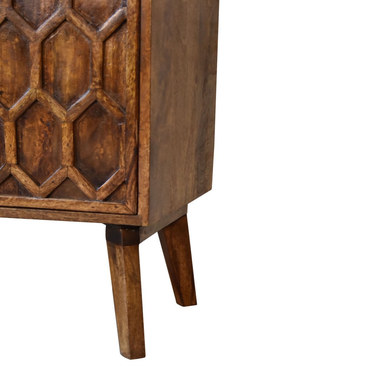 Szafka z litego drewna mango – kasztanowa, 75 cm — model IN1831 - obrazek 7