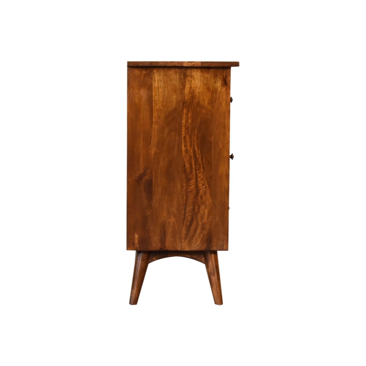 Komoda z litego drewna mango – kasztanowa, 100 cm - obrazek 8