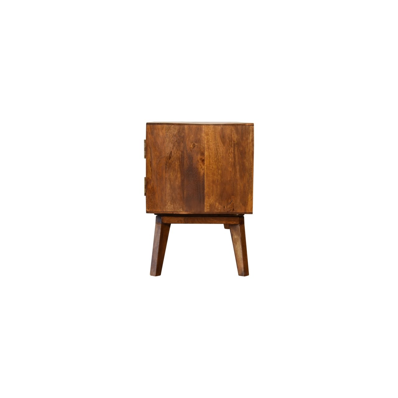 Szafka RTV z litego drewna mango – kasztanowa, 110 cm — model IN1840 - obrazek 8