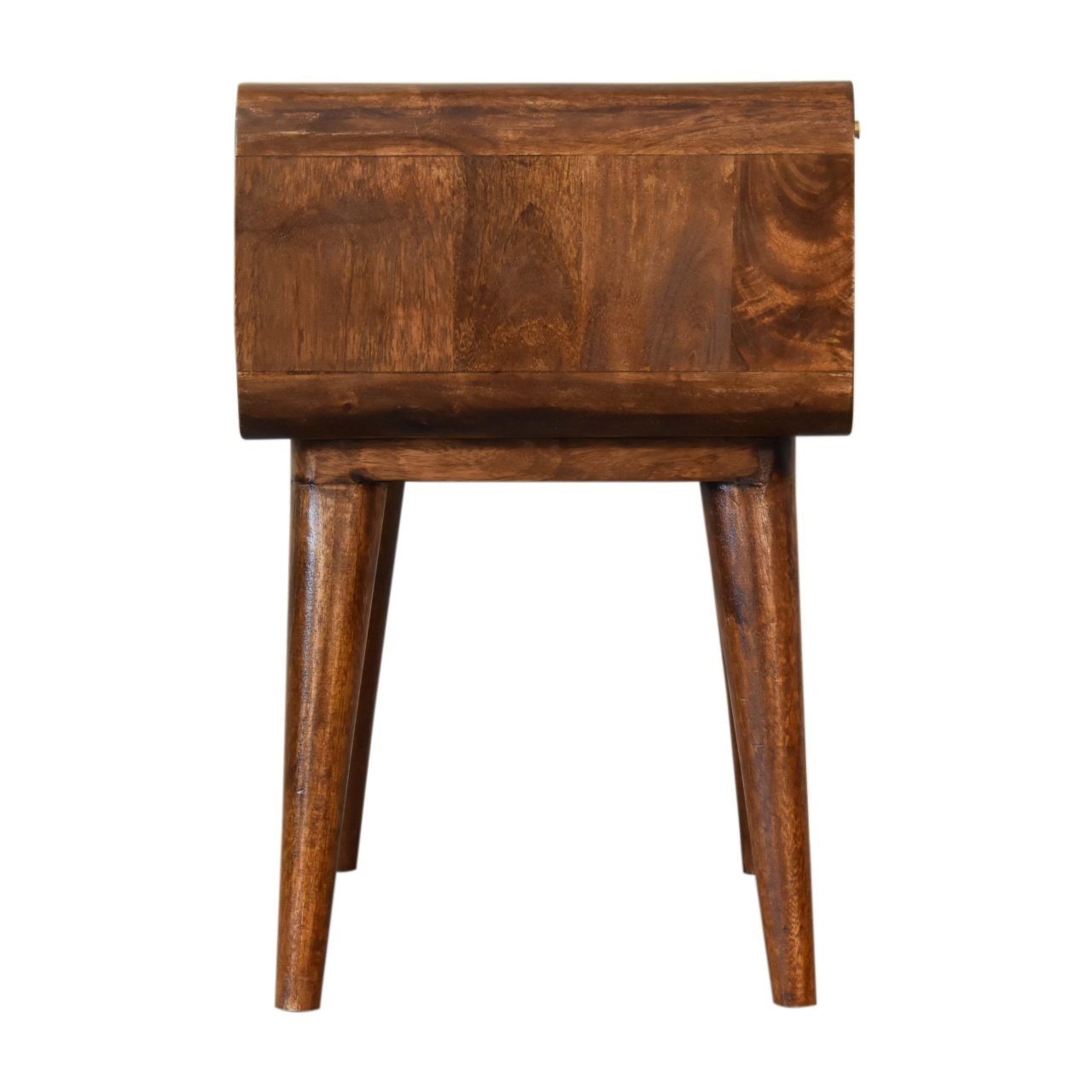 Szafka nocna z litego drewna mango – kasztanowa, 45 cm — model IN1842 - obrazek 8