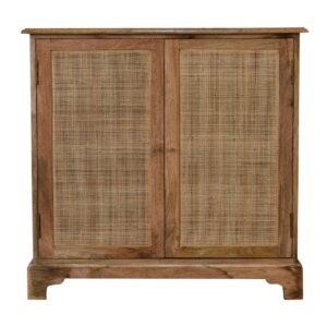 Szafka z litego drewna mango – dębowa, 90 cm — model IN1857
