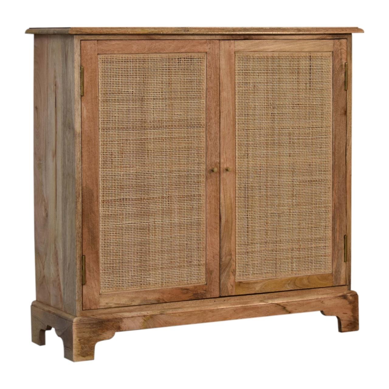 Szafka z litego drewna mango – dębowa, 90 cm — model IN1857 - obrazek 2